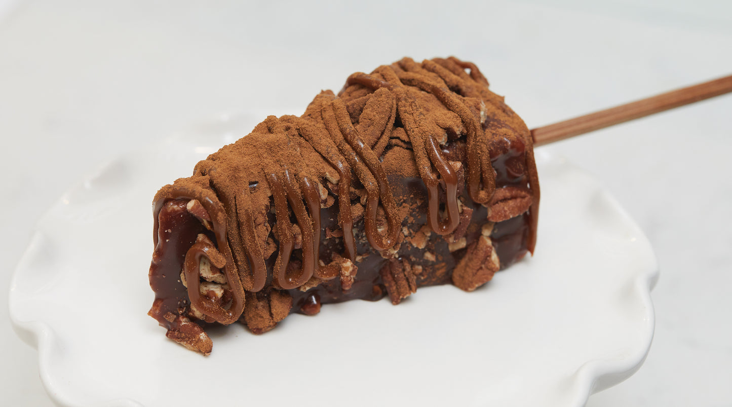 Turtle Pumpkin Pie Cheesecake on a Stick