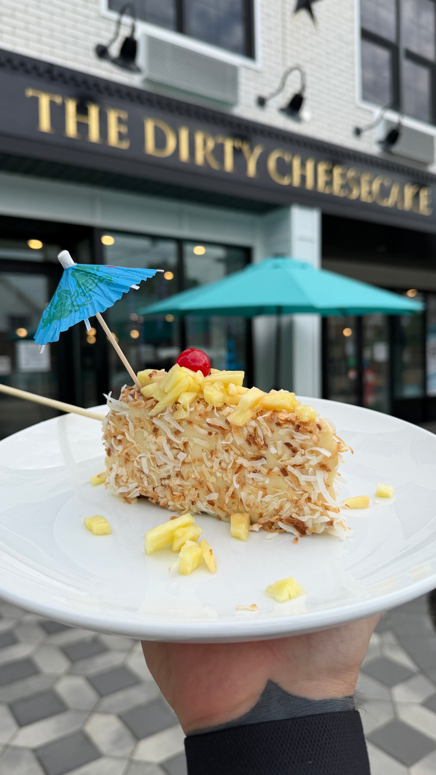Pina Colada Cheesecake on a Stick